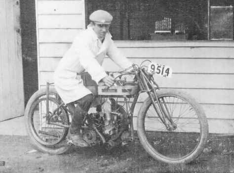 Frank Meller , and his Douglas-750 - 1914 beats Buck Weatherilt