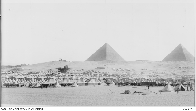 Mena Camp tent lines - Australian Imperial Forces Egypt - AWM - A02741