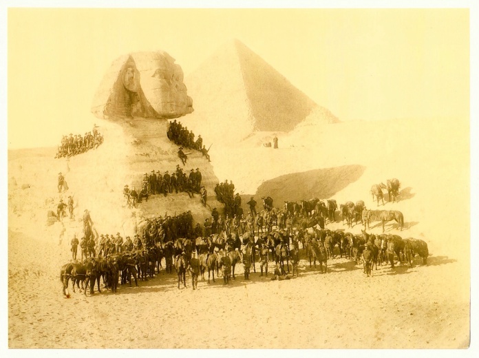 1st Field Co Royal Aust Engineers on Sphinx - courtesy of the John Hoey Moore collection